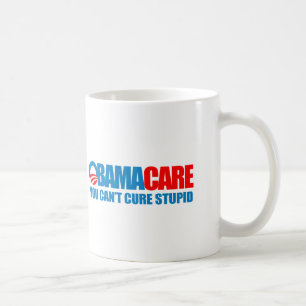 Caneca De Café Obamacare - você não pode curar estúpido
