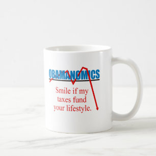 Caneca De Café Obamanomics - sorriso se meus impostos financiam