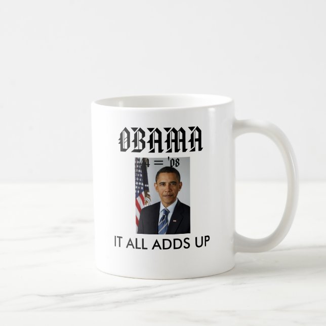 Caneca De Café obamaportrait, OBAMA, TODO ADICIONA… - (Direita)