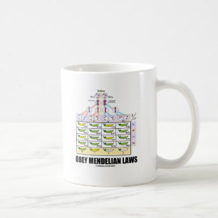 Caneca De Café Obedeça leis Mendelian (as ervilhas transversais