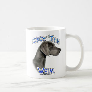 Caneca De Café Obedeça o Weimaraner
