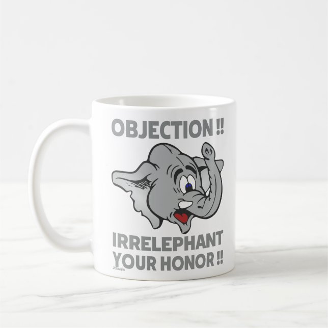CANECA DE CAFÉ OBJEÇÃO! IRRELEPHANTE SUA HONRA! (Esquerda)