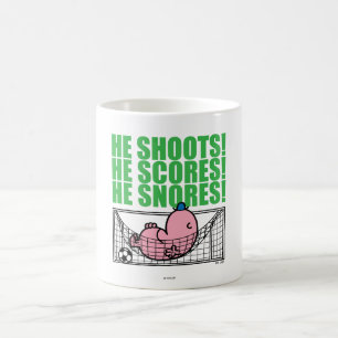 Caneca De Café Objetivo do futebol do Sr. Preguiçoso Napping Um