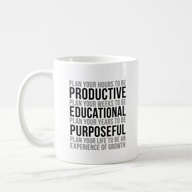 Caneca De Café Objetivo educacional produtivo (Esquerda)