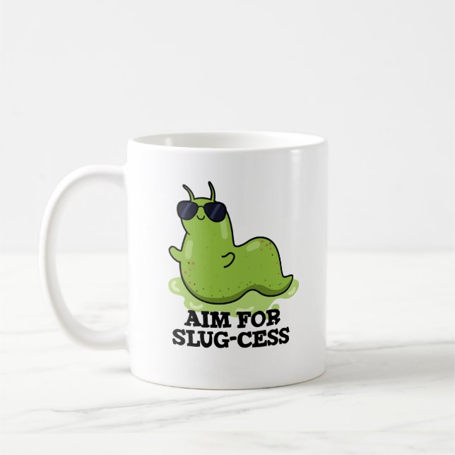Caneca De Café Objetivo Para Canhões De Slug Positivos Engraçados (Esquerda)