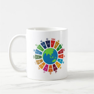 Caneca De Café Objetivos globais do SDG 2030 da ONU
