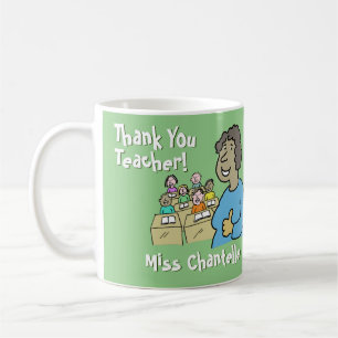 Caneca De Café Obrigado a uma professora feminina