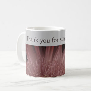 Caneca De Café Obrigado abrigar as pétalas cor-de-rosa da flor d