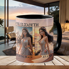 Caneca De Café Obrigado Bridesmaid Photo Beach Wedding