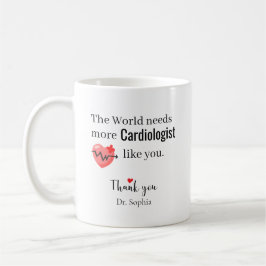 Caneca De Café Obrigado Cardiologista Nome Personalizado