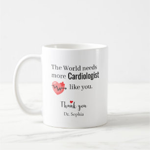 Caneca De Café Obrigado Cardiologista — Nome Personalizado