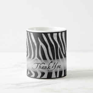 Caneca De Café Obrigado cinzento do teste padrão do animal