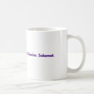 Caneca De Café Obrigado. Danke. Merci. Gracias. Salamat., Th…