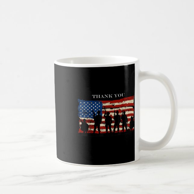 Caneca De Café Obrigado! Dia do Memorial (Direita)