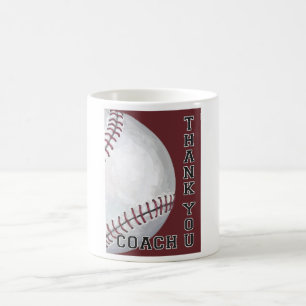 Caneca De Café Obrigado do treinador de basebol você