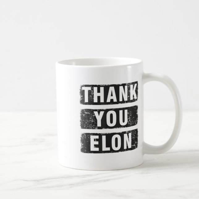 Caneca De Café Obrigado Elon (Direita)