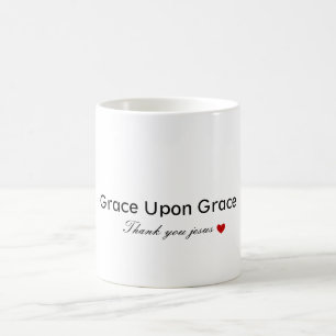 Caneca De Café Obrigado Jesus Grace Sobre Grace Faith Heart