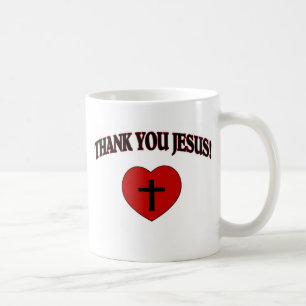Caneca De Café Obrigado Jesus (o coração)