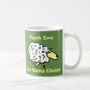 Caneca De Café Obrigado, Ovelha! Uma Ovelha com Nome. Presente de
