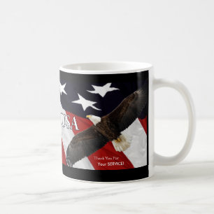Caneca De Café Obrigado para seu serviço Eagle