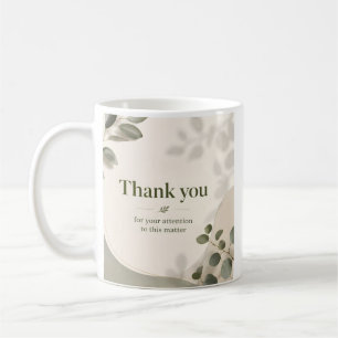 Caneca De Café Obrigado pela atenção a este assunto