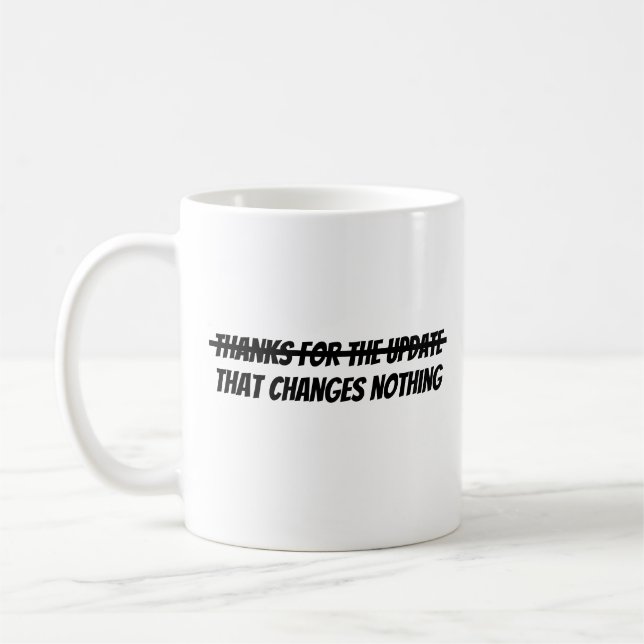 Caneca De Café Obrigado pela atualização  (Esquerda)