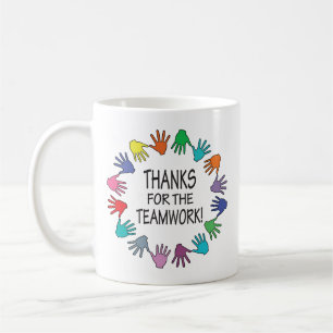 Caneca De Café Obrigado pelo Aplicativo de Apreciação de Mãos de 