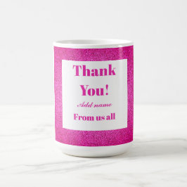 Caneca De Café Obrigado personalizado de todos nós.