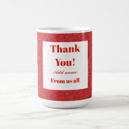 Caneca De Café Obrigado personalizado de todos nós.