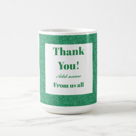 Caneca De Café Obrigado personalizado de todos nós.