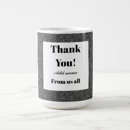 Caneca De Café Obrigado personalizado de todos nós.