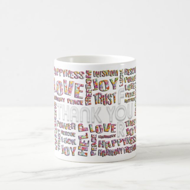 Caneca De Café Obrigado Por.. Corações (Centro)