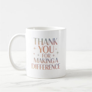 Caneca De Café Obrigado por Fazer a Diferença