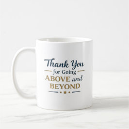 Caneca De Café Obrigado por Ir Além