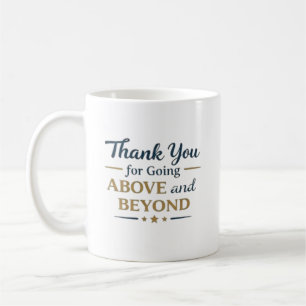 Caneca De Café Obrigado por Ir Além