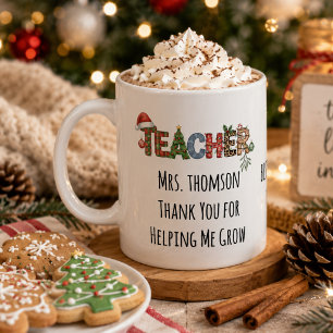 Caneca De Café Obrigado por me Ajudar a Crescer Natal