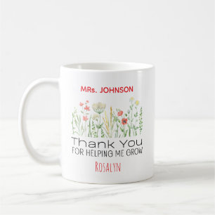 Caneca De Café Obrigado Por Me Ajudar a Crescer Professor Persona