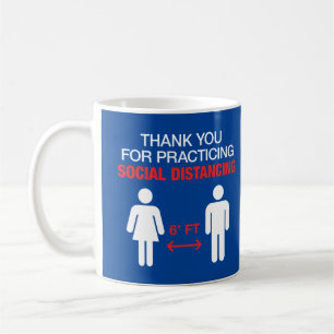 Caneca De Café Obrigado Por Praticar Distância Social