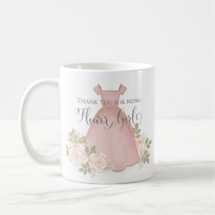 Caneca De Café Obrigado por ser a minha Dama de Honra com Blush W