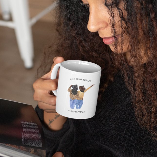 Caneca De Café Obrigado por ser minha pessoa | Melhor amigo (Criador carregado)