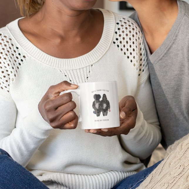Caneca De Café Obrigado por ser minha pessoa | Melhor amigo (Criador carregado)