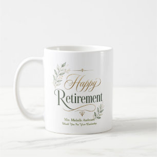 Caneca De Café Obrigado Por Sua Liderança Nome Personalizado