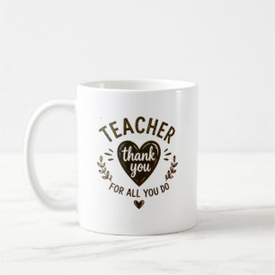 Caneca De Café Obrigado por Tudo o que Você Faz Personalizado