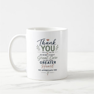 Caneca De Café Obrigado por Tudo que Você Faz Apreciação ao Setor
