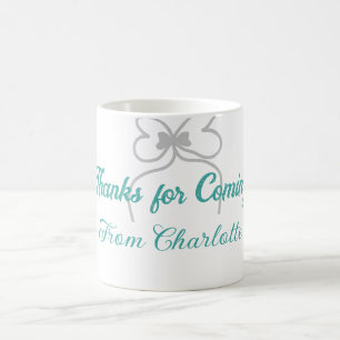 Caneca De Café obrigado por vir adicionar nome mensagem texto arc