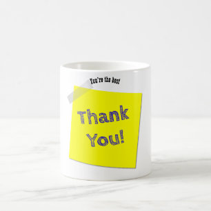 Caneca De Café Obrigado Presente Por Man - Sticky Note - Personal