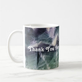 Caneca De Café Obrigado Professor Green Purple Fluorite Gem