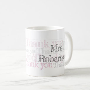 Caneca De Café Obrigado professor taça personalizada