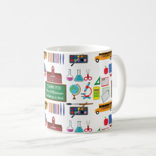 Caneca De Café OBRIGADO, Professora, Escola de Apreciação