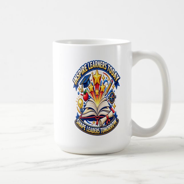 Caneca De Café Obrigado, Professores, por Inspirar o Amanhã (Direita)